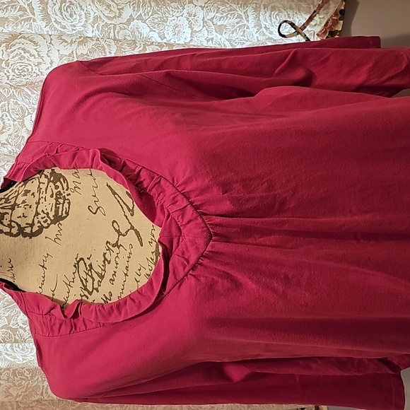 Women's Pink Ruffle Neck Top - Picture 2 of 2